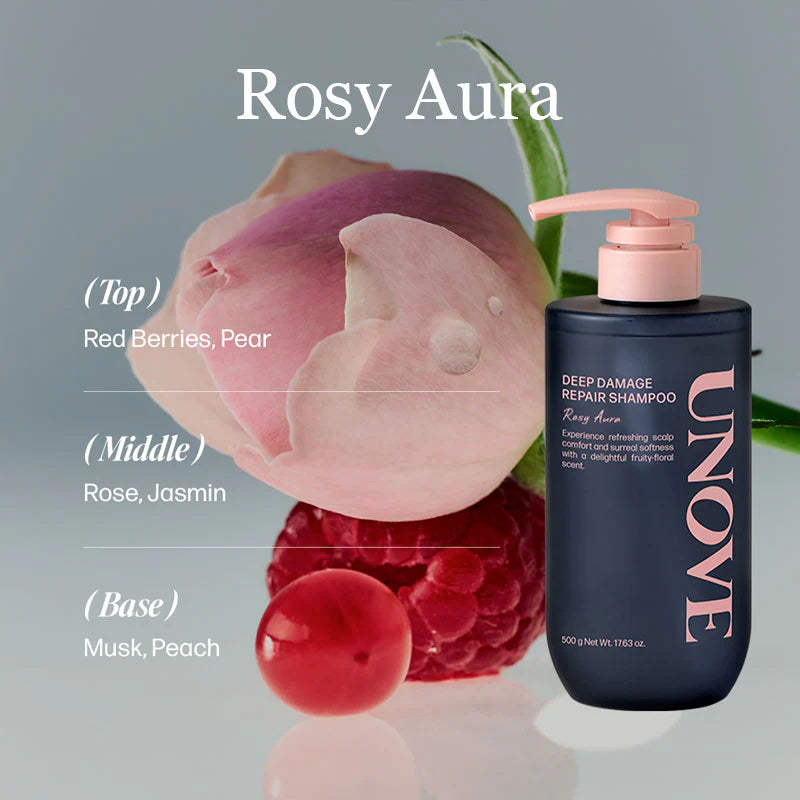 Unove Deep Damage Repair Shampoo 500ml - Rosy Aura