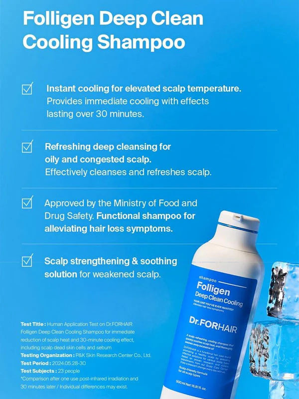 Dr.FORHAIR Folligen Deep Clean Cooling Shampoo 500ml