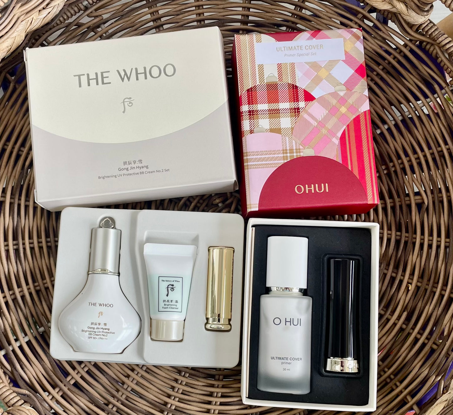 🌺Beauty Deal 4: The Whoo Gongjinhyangseol Whitening Sun BB set (SPF50+, PA+++) + OHUI ultimate primer