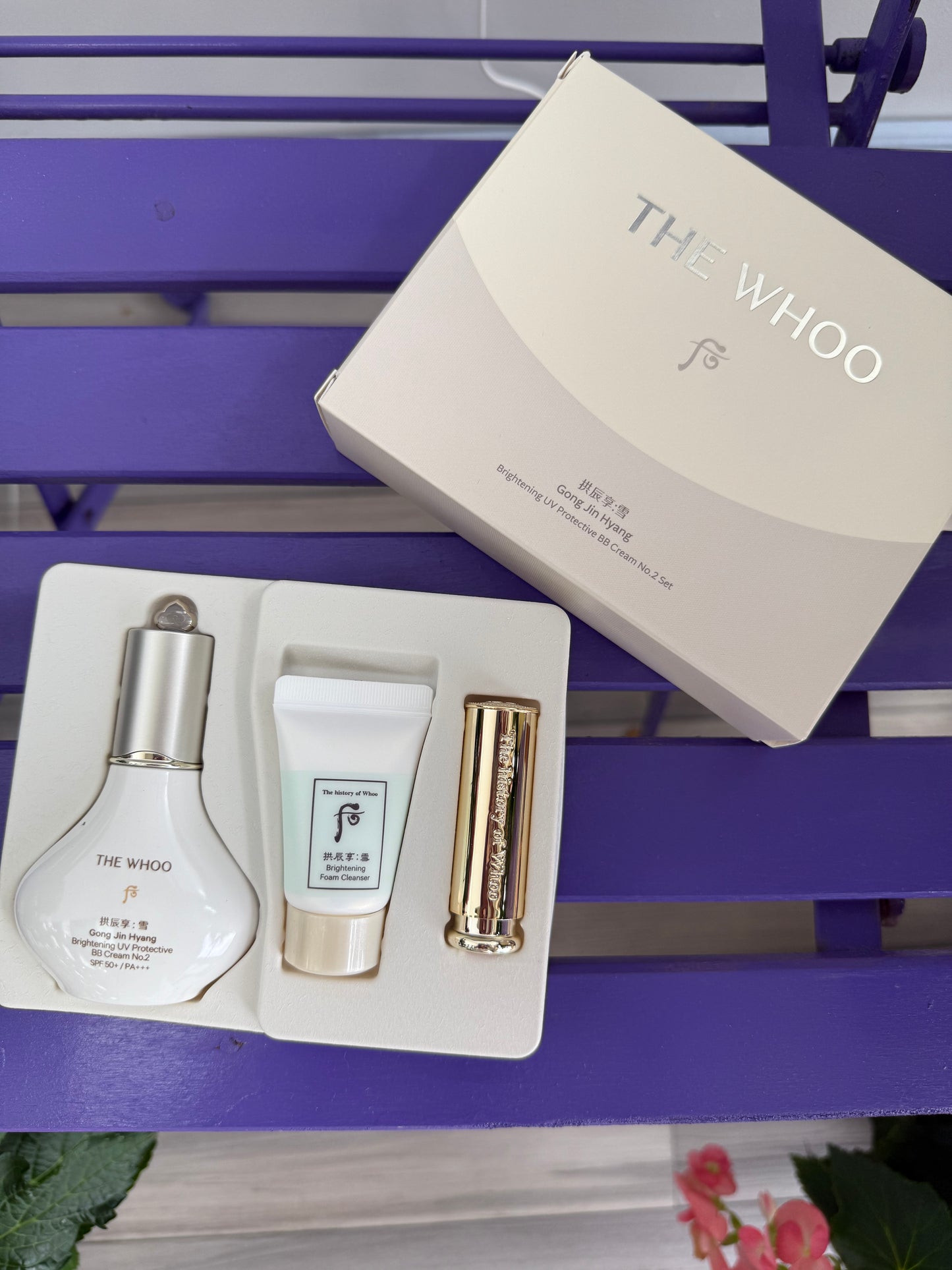 🌺Beauty Deal 6: The Whoo Gongjinhyangseol Whitening Sun BB set (SPF50+, PA+++) + Luxury Powder