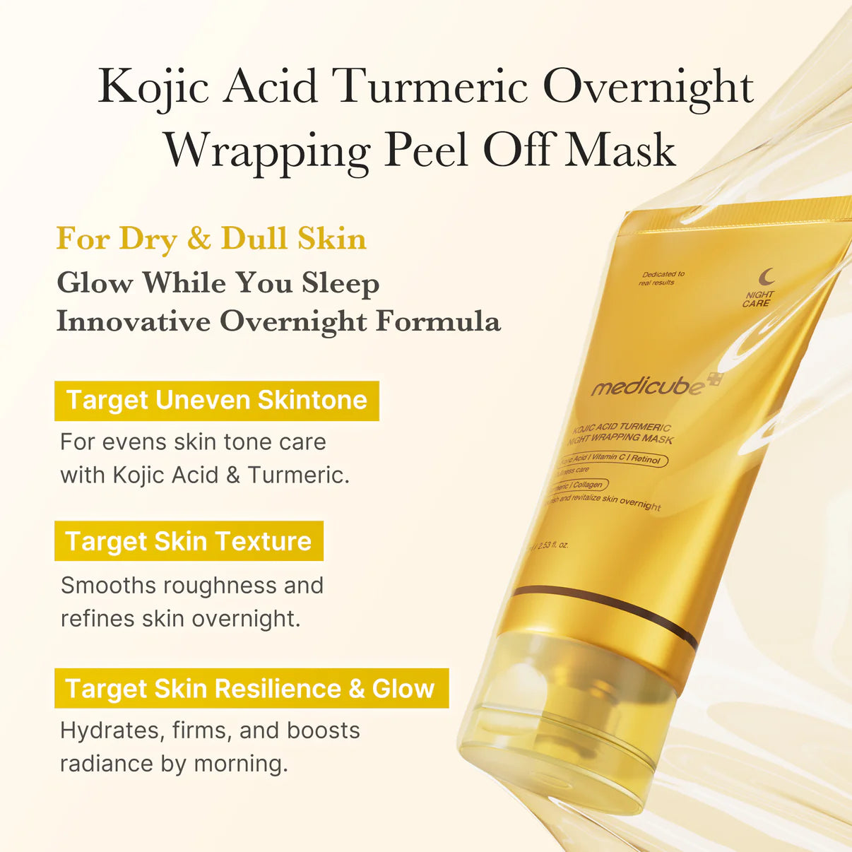 Medicube Kojic Acid Turmeric Overnight Wrapping Mask 75ml