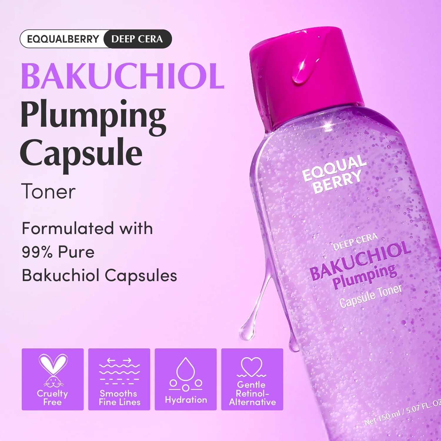 Eqqualberry Bakuchiol Plumping Capsule Toner