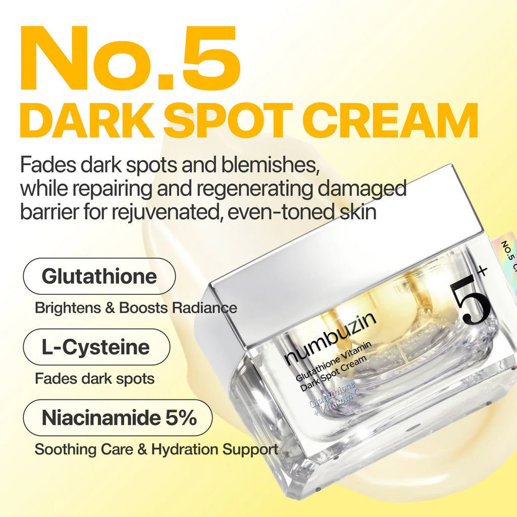 Numbuzin No.5+ Glutathione Vitamin Dark Spot Cream 50ml