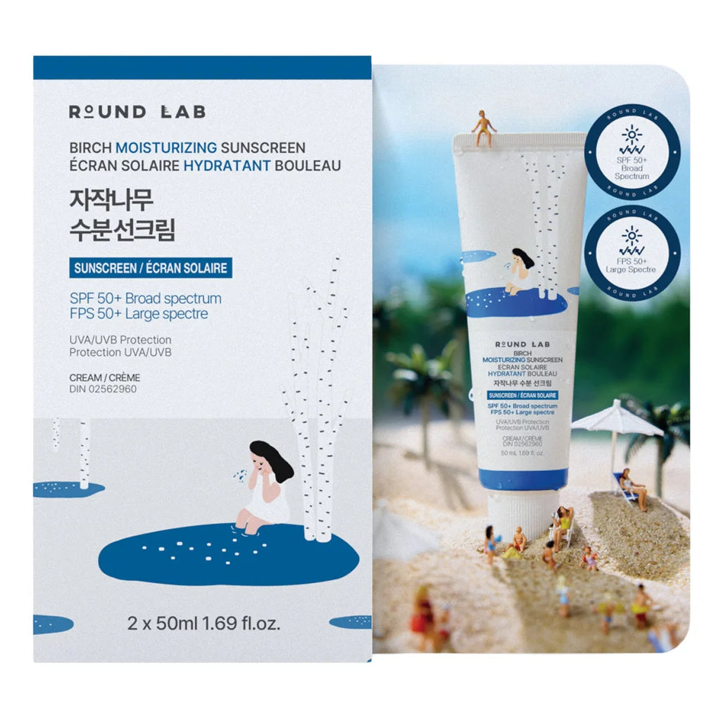 Birch Moisturizing Sunscreen SPF50/PA++++ 50ml + 50ml