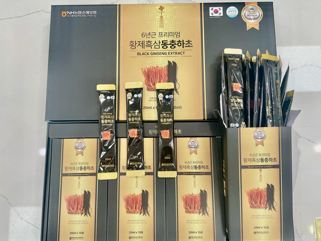Korean Black Ginseng Extract with Cordycep, 15ml X 60packs