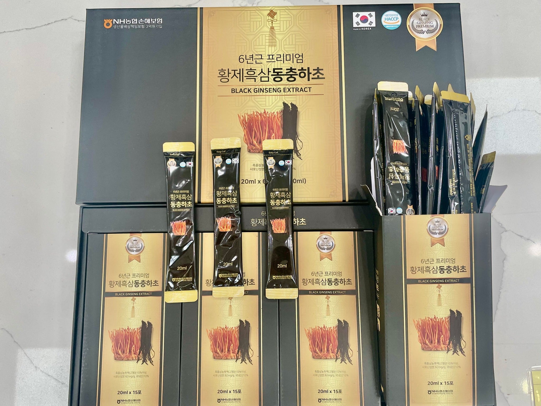 Korean Black Ginseng Extract with Cordycep, 15ml X 60packs