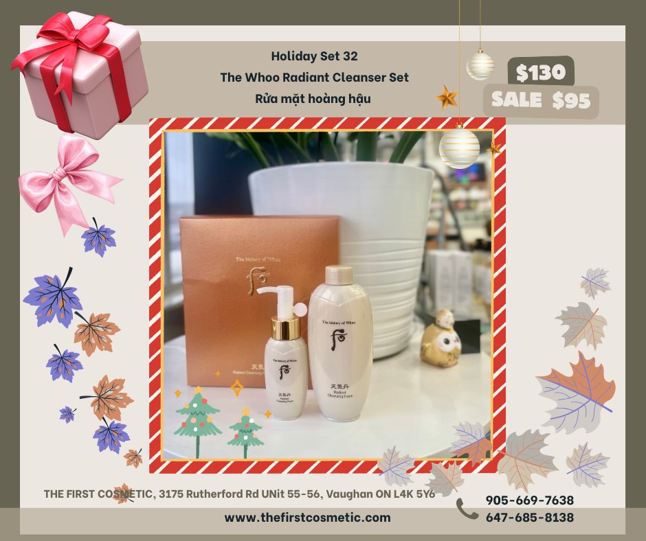 Whoo radiant cleansing foam special set 200ml +50ml