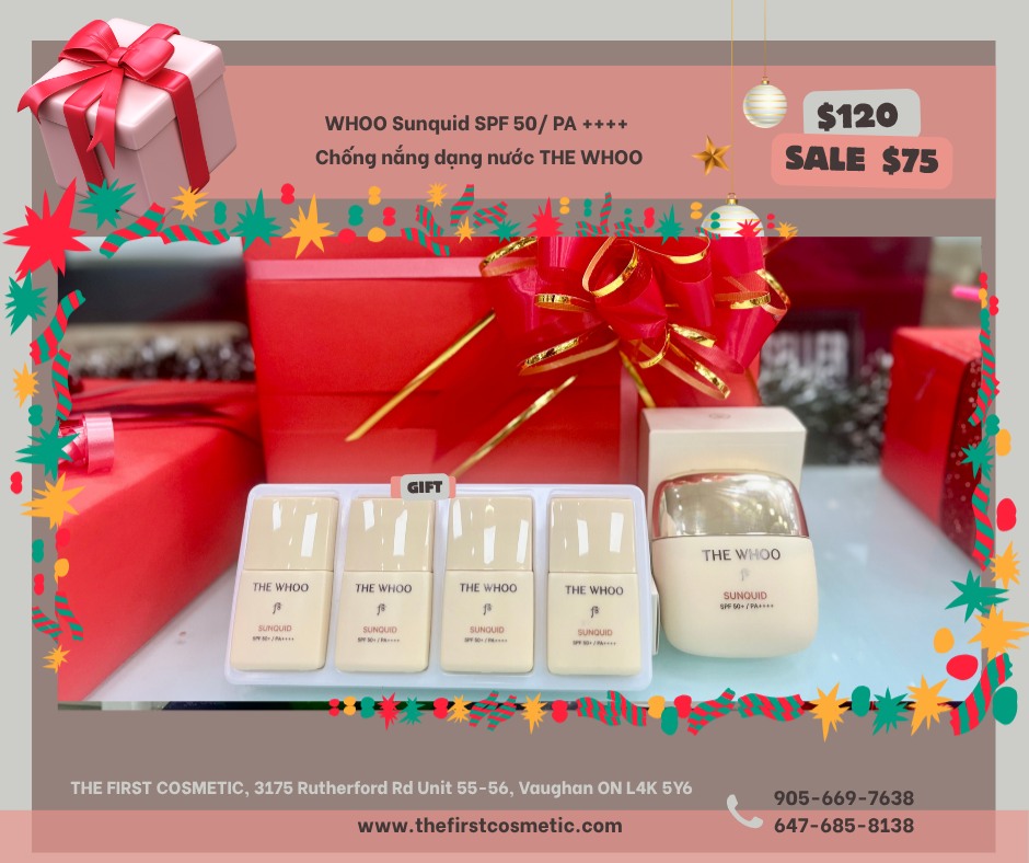 Gongjinhyang Sunquid UV Protective Cream 50ml SPF 50/PA++++ (+ Gift 🎁)