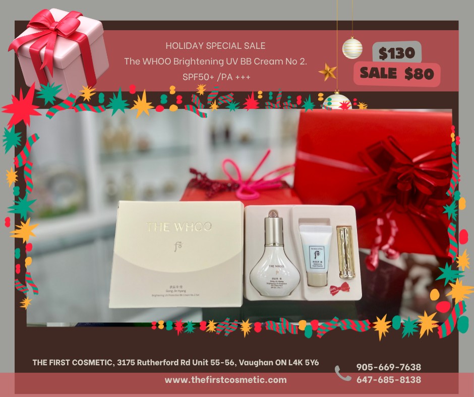 The Whoo Gongjinhyangseol Whitening Sun BB set (SPF50+, PA+++)