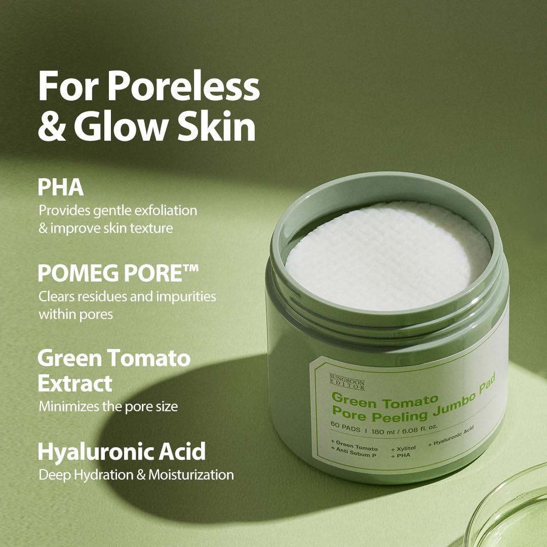 Sungboon Editor Green Tomato Pore Peeling Jumbo Pad