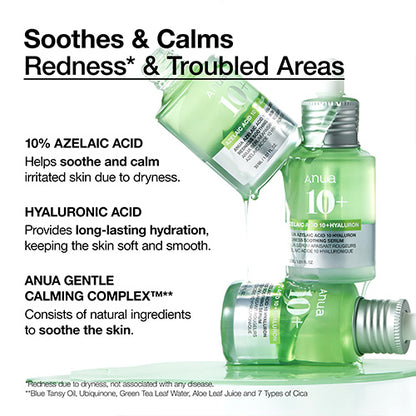 Anua Azelaic Acid 10 Hyaluron Redness Soothing Serum