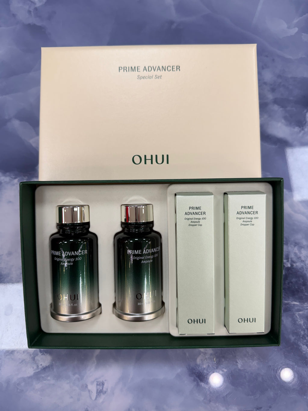 OHUI Prime Advancer Original 100 Ampoule Set 30ml + 30ml