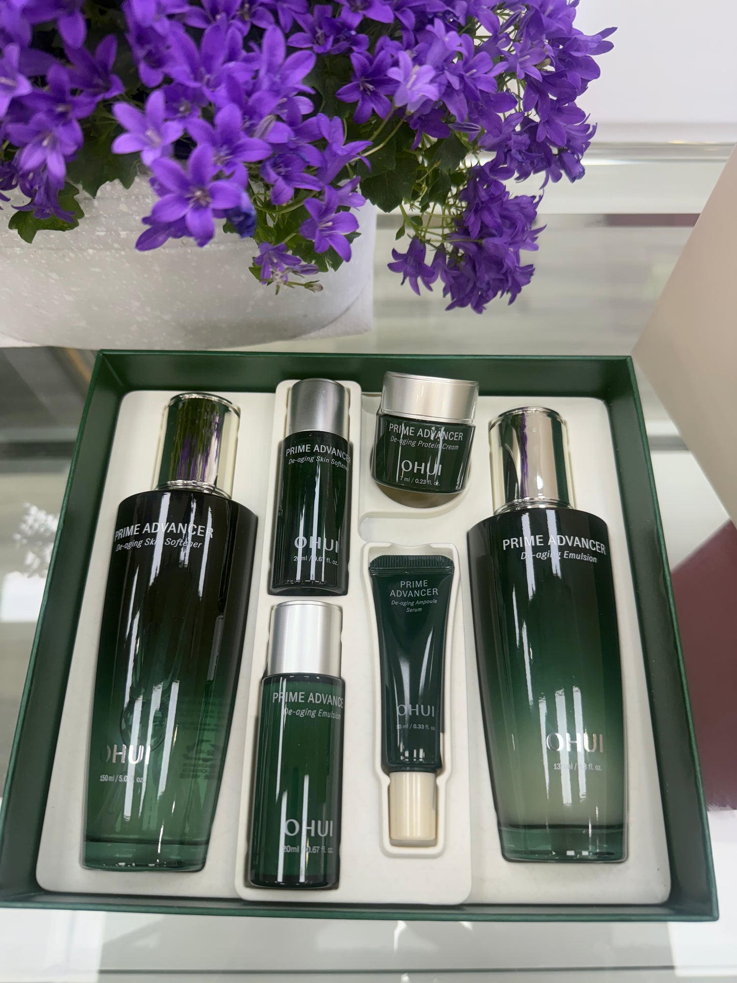 OHUI Prime Advancer 2pcs Set (Skin Softener, Emulsion, Travel Size)