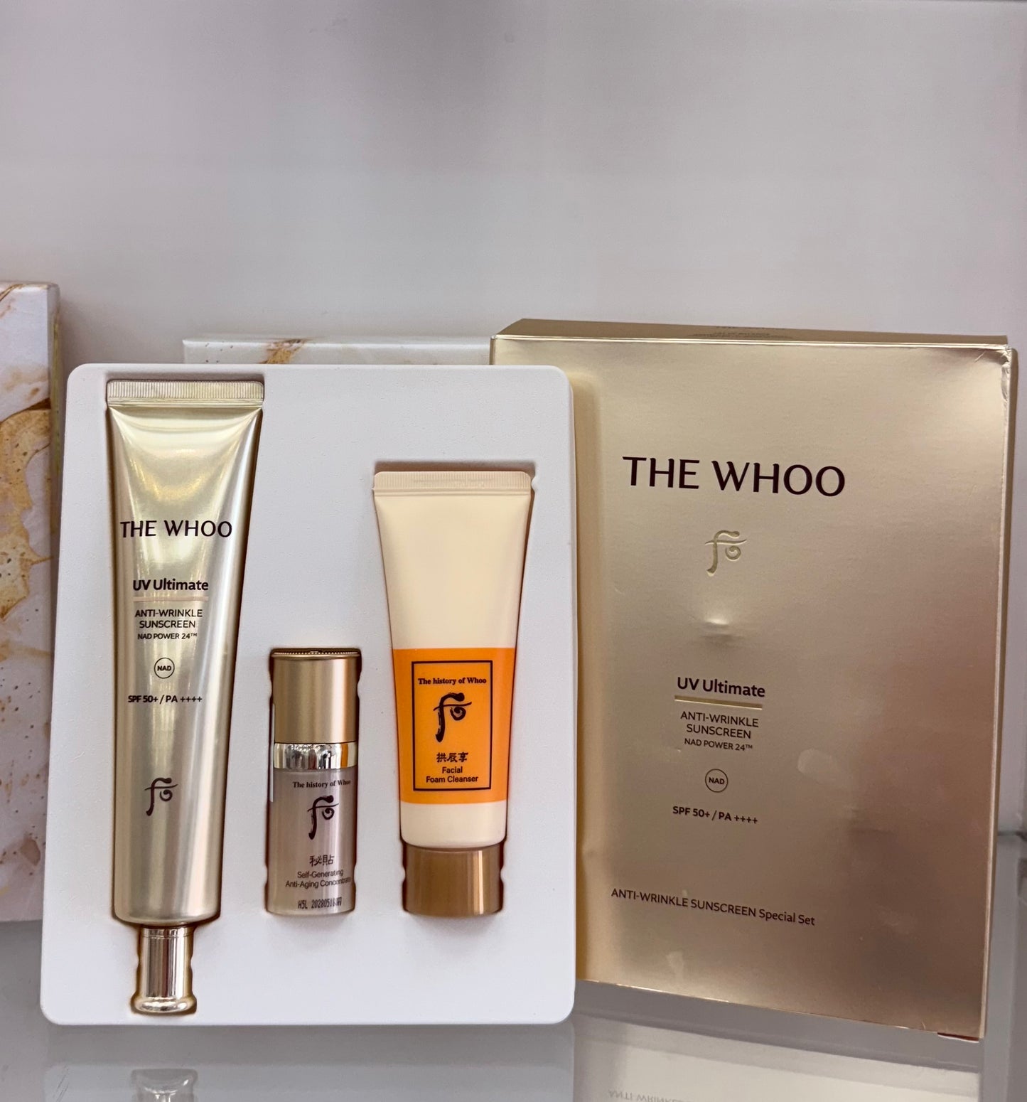 Best Items: Gongjinhyang UV Ultimate Anti-wrinkle sunscreen  NAD+ 75ml set (spf50/pa++++) ❤️