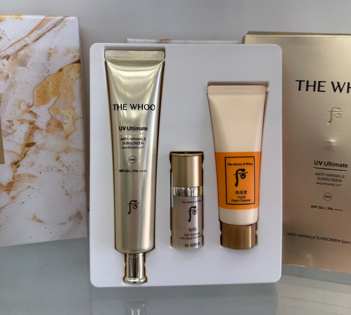 Best Items: Gongjinhyang UV Ultimate Anti-wrinkle sunscreen  NAD+ 75ml set (spf50/pa++++) ❤️