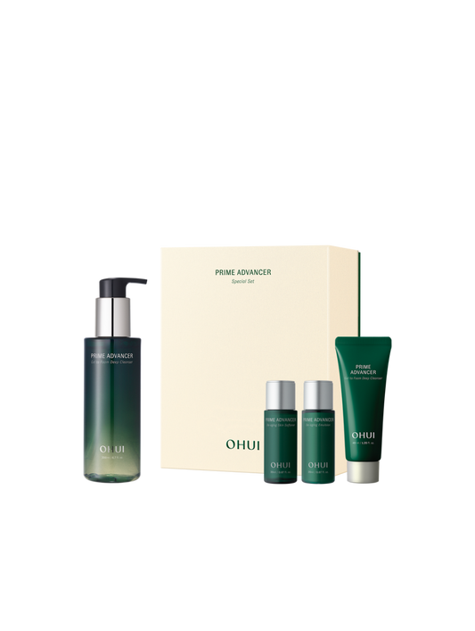 OHUI Prime Advancer Gel to Foam Deep Cleanser Special Set