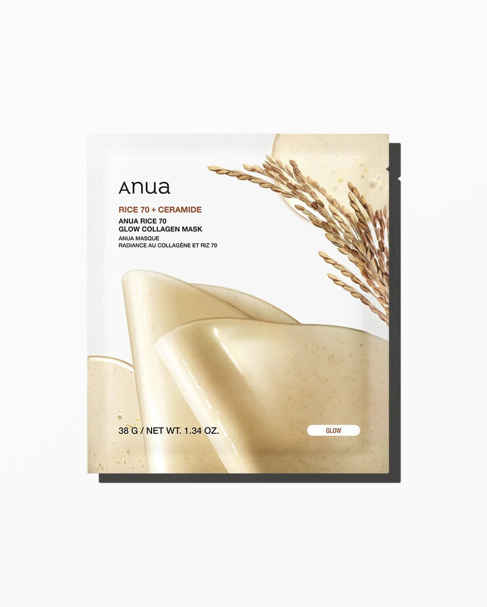 ANUA Rice 70+ Ceramid Glow Collagen Mask