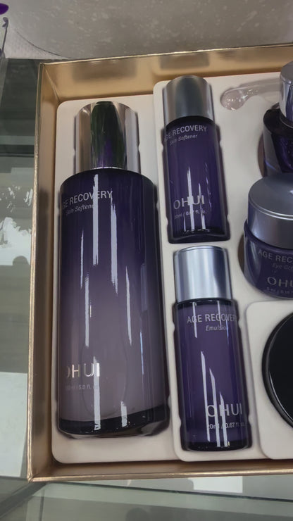 O HUI AGE RECOVERY 3pcs Set (skin softener, cream, emulsion, travel size)