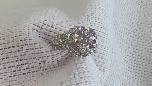 3CT Moissanite Diamond Ring Royal Style