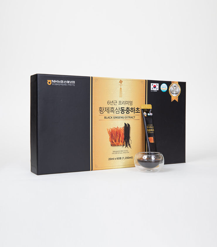 Korean Black Ginseng Extract with Cordycep, 15ml X 60packs