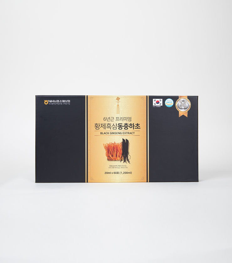 Korean Black Ginseng Extract with Cordycep, 15ml X 60packs
