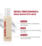 SEOUL 1988 Essence : Snail Mucin 97% + Rice