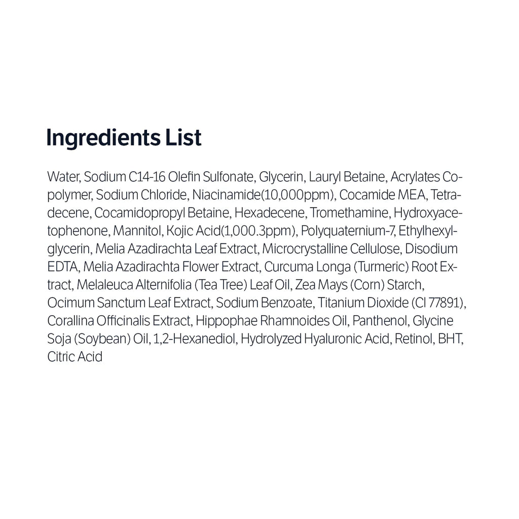 Kojic Acid Niacinamide Brightening Face Gel Cleanser