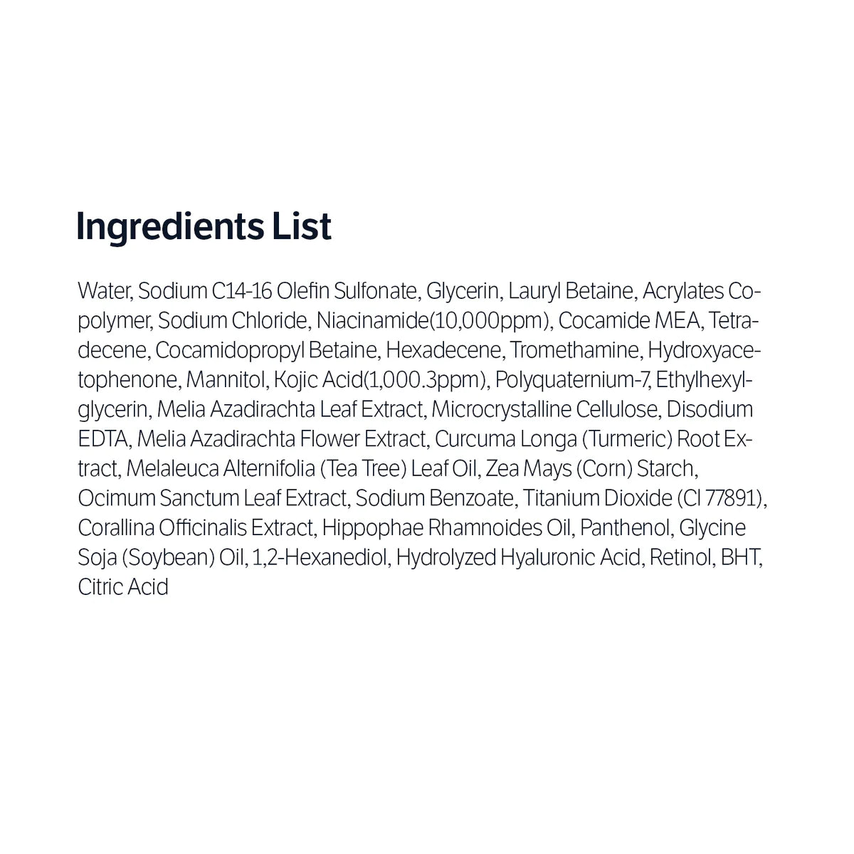 Kojic Acid Niacinamide Brightening Face Gel Cleanser